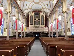 Nave looking toward the gallery