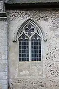 South-west chancel window (note blocking)