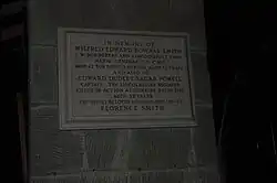 Major General Wilfrid Smith memorial plaque