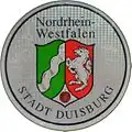 Registration seal, City of Duisburg, North Rhine-Westphalia, post-1994 version with state emblem