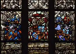 A window in the Late Gothic style, St Maurice's Church, Olomouc, Czech Republic (early 20th century)