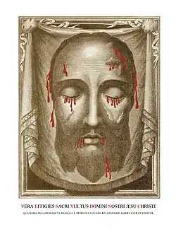 Prayer card of the Holy Face of Jesus