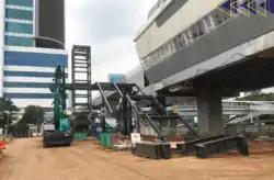 Pancoran LRT Station under construction