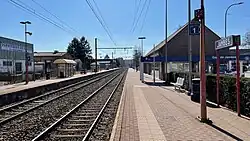 View of the platforms and tracks