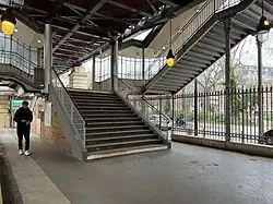 Stairs leading to the platforms