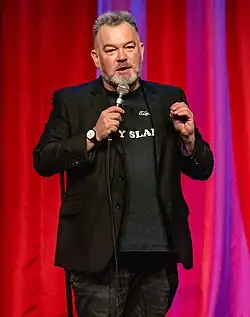 Stewart Lee performing in March 2020