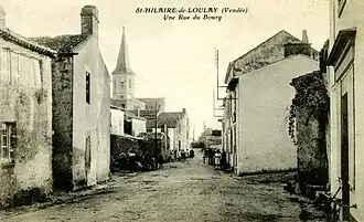 A road in Saint-Hilaire-de-Loulay, around 1900