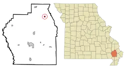 Location of Bell City, Missouri