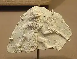 Storm god, Ishchali, Isin-Larsa to Old Babylonian, 2000–1600 BC, baked clay - Oriental Institute Museum, University of Chicago