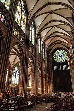 Nave of Strasbourg Cathedral, begun in 1245