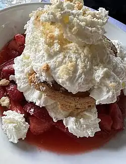 Strawberry shortcake from Gibson's Steakhouse in Chicago, Illinois
