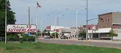 Sutherland, seen from the east along U.S. Highway 30