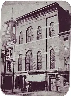 "Red Men's Hall", North Paca Street 1866