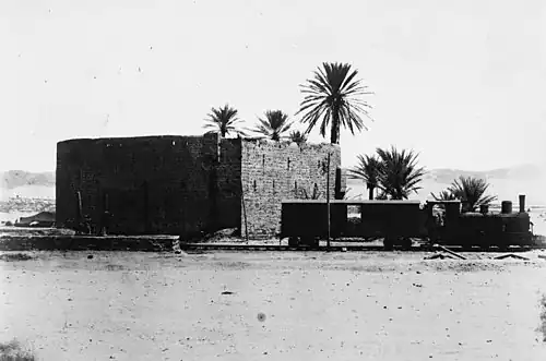 A train carriage of the Hejaz Railway in 1908.