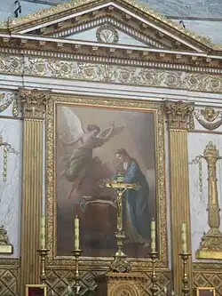 Altar painting, “The Annunciation” by Joseph-Marie Vien