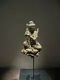Seated Heavenly Musician Yugeumsa Temple. Unified Silla dynasty. Gilt-bronze, h. 12&nbsp;cm. National Museum of Korea