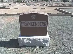 The grave site of Josephine Frankenberg (?–1949).