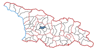 Location of the municipality within Georgia