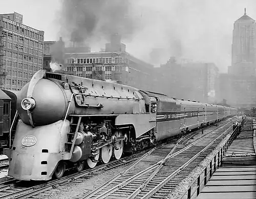 New York Central's 20th Century Limited Hudson 4-6-4 Streamlined locomotive (c. 1939)