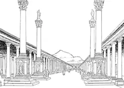 Speculative reconstruction of the tetrakionion in Ephesus