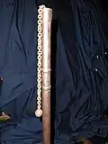 Japanese tetsu chigiriki, a hollow iron cane that has an iron weight attached to a chain hidden inside