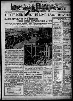 Los Angeles Times front page