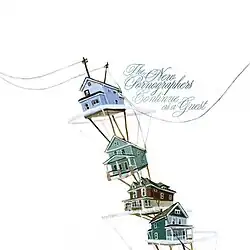 An illustration of several houses stacked on top of one another.