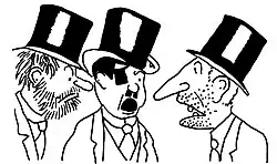 From left to right : Ribouledingue, Filochard and Croquignol