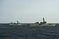 ROKS Chungmugong Yi Sun-shin and ROKS Seoae Ryu Seong-ryong during an exercise in the Sea of Japan on 3 October 2013.
