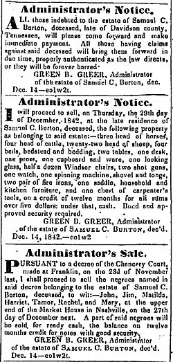 John, Jim, Harriet, Tamor, Rachel, Mary