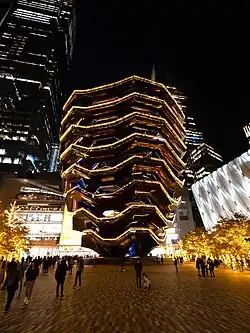 Vessel at night during the 2021 holiday season