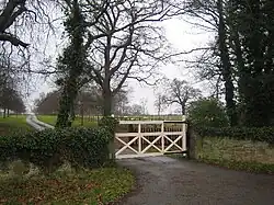 The entrance to Langley Priory, within the former parish
