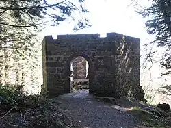 The ruined Moorish Tower Tea House
