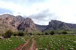 A view of the Rabana and Merquli mountains near Qarachatan village