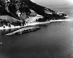 Capsized wreck of Izumo