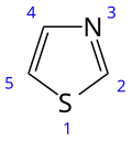 Skeletal formula with numbers