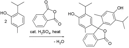 Thymolphthalein synthesis