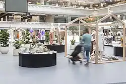 Inside the Trademart building