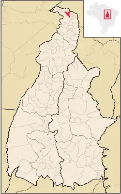 Location in Tocantins state