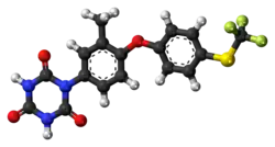 Ball-and-stick model of the toltrazuril
