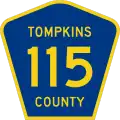County Route 115 marker