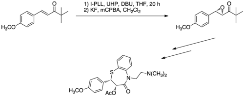 The Juliá–Colonna Epoxidation has been applied to the Total Synthesis of Diltiazem