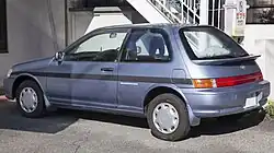 Facelift Tercel VZ hatchback, rear view (EL43, JDM)