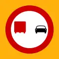 Ρ-31 No overtaking from vehicles over 3.5 tonnes