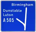 Third advance direction sign for an intermediate junction
