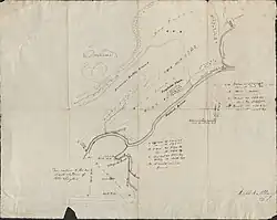 A simple line drawing map