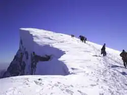 A group of mountaineers on Trem (2005 winter climb)