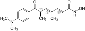 Structural formula of trichostatin A