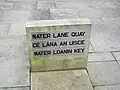 Trilingual sign in Enniskillen, Northern Ireland, in English, Irish and Ulster Scots