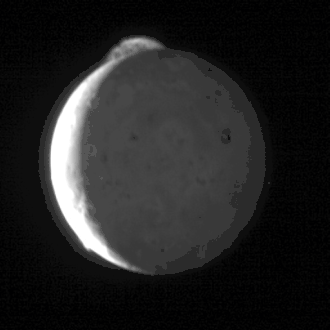 Image 1 Tvashtar Paterae Photo credit: New Horizons probe An animation of an eruption by the Tvashtar Paterae volcanic region on the innermost of Jupiter's Galilean moons, Io. The ejecta plume is 330&nbsp;km (205&nbsp;mi) high, though only its uppermost half is visible in this image, as its source lies over the moon's limb on its far side. This animation consists of a sequence of five images taken by NASA's New Horizons probe on March 1, 2007, over the course of eight minutes from 23:50 UTC. More selected pictures
